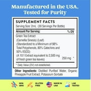 Drops of Nature Green Tea Extract 1000mg Drops for Antioxidant Boost, Pineapple Flavor, 2 fl oz
