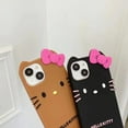 thumbnail image 3 of Pour iPhone 15 Pro 14 Pro Max 13 12 Pro Max 11 3D Hello Kitty Nœud Concis Dessin Animé Silicone Étui Souple 2 pour iPhone 13 Pro, 3 of 6