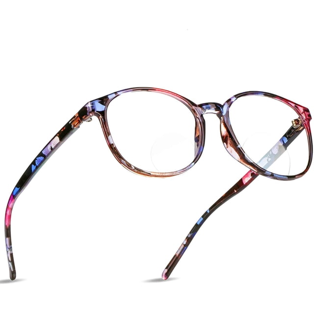 LifeArt Blue Light Blocking Bifocal Computer Reading Glasses with Transparent Lens for Women/Men