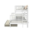 thumbnail image 6 of Bedz King Bunk Beds Twin over Full Mission Style with End Ladder and a Twin Trundle, White, 6 of 8