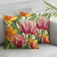 thumbnail image 3 of Spring Tulips Pillow Cover  Farmhouse Floral Bloom Throw Pillowcase Spring Summer Outdoor Decorative Cushion Case for Sofa Couch Home Bed Decorations, 3 of 7