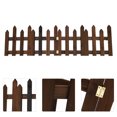 thumbnail image 4 of Wooden Fence for Garden Yard Decor with Coffee Color and Flexible Design 6.5ft, 4 of 5