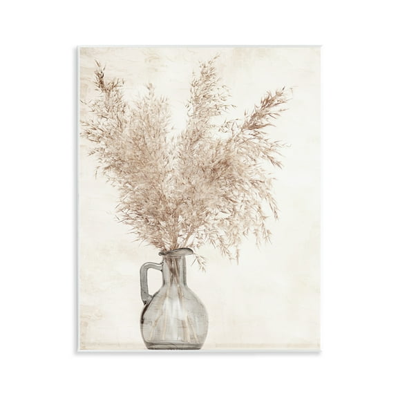 Stupell Industries Wild Pampas Vase Botanical & Floral Painting Unframed Art Print Wall Art, 11 x 14