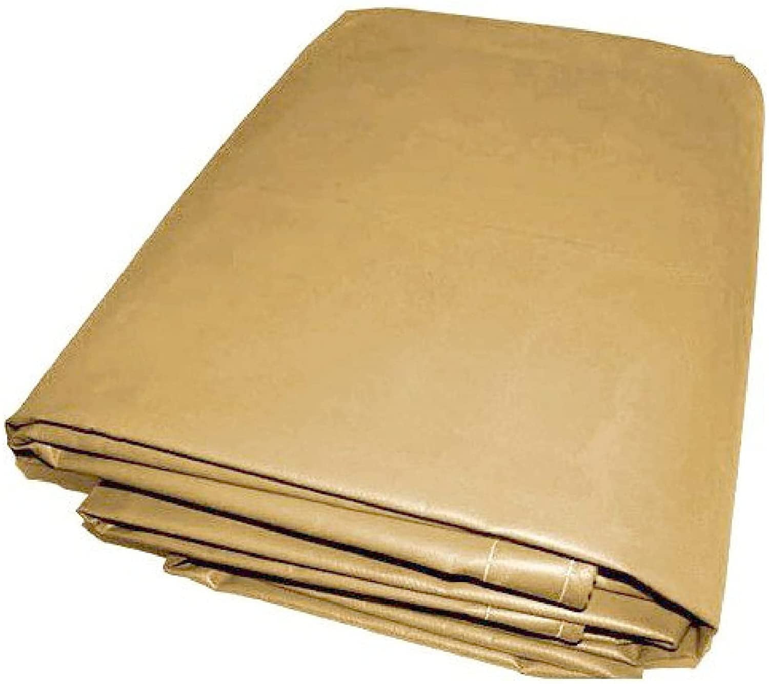 TarpsNow Waterproof Vinyl Tarps, 20Mil Heavy Duty Tarp Cover Tan (10