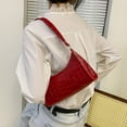 thumbnail image 5 of FunnyBeans Retro Classic Clutch Shoulder Bag with Zipper Closure for Female, Red, 5 of 9