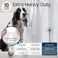 thumbnail image 2 of PEVA 10-Gauge Shower Curtain Liner, 72” W x 84” H - Clear, 10G Extra Heavy Duty Thickness for Bathroom, 2 of 5