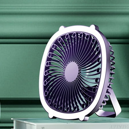 

Xewsqmlo Air Cooling Fan Portable Desktop Fans with Light USB Rechargeable for Office Car