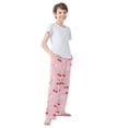 thumbnail image 4 of FORMRS Kids Pajama Pants with Pockets Size 13-14Y Boys Lounge Sleep Bottoms, Pink Cute Cherry Pattern, 4 of 8