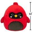 thumbnail image 2 of Squishmallows FuzzAMallows Original 12 inch Cazlan the Red Cardinal With Black Belly - Ultra Soft Plush Toy, 2 of 7