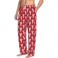 thumbnail image 2 of Uemuo Cartoon Lobster Pattern Men's Wide Leg Palazzo Lounge Pants with Pockets Light Weight Loose Comfy Casual Pajama Pants-Small, 2 of 9