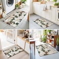 thumbnail image 4 of 2x3 Ft Entryway Area Rug, Spring Floral Kitchen Rug Runner Washable Floor Mat, White Magnolia Flowers Barn Door Farmhouse Beige Non Slip Indoor Door Mat Throw Carpet for Bathroom Living Room Bedroom, 4 of 8