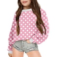 thumbnail image 2 of AWZXDE Toddler Girl Clothes Polka Dot Print Crewneck Sweatshirt Toddlers Girl Outfits Long Sleeve Casual Pullover Tops Pink - 4-5 Years, 2 of 4