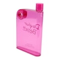 thumbnail image 5 of M Buder 420ml Slim Flat Water Bottle with Cover, Portable Travel Mug, BPA-Free Plastic Reusable Bottle for Sports, Gym, and Outdoors, A5 Size Space Saving Design, Pink, 14.2 oz / 420 ml, 5 of 9