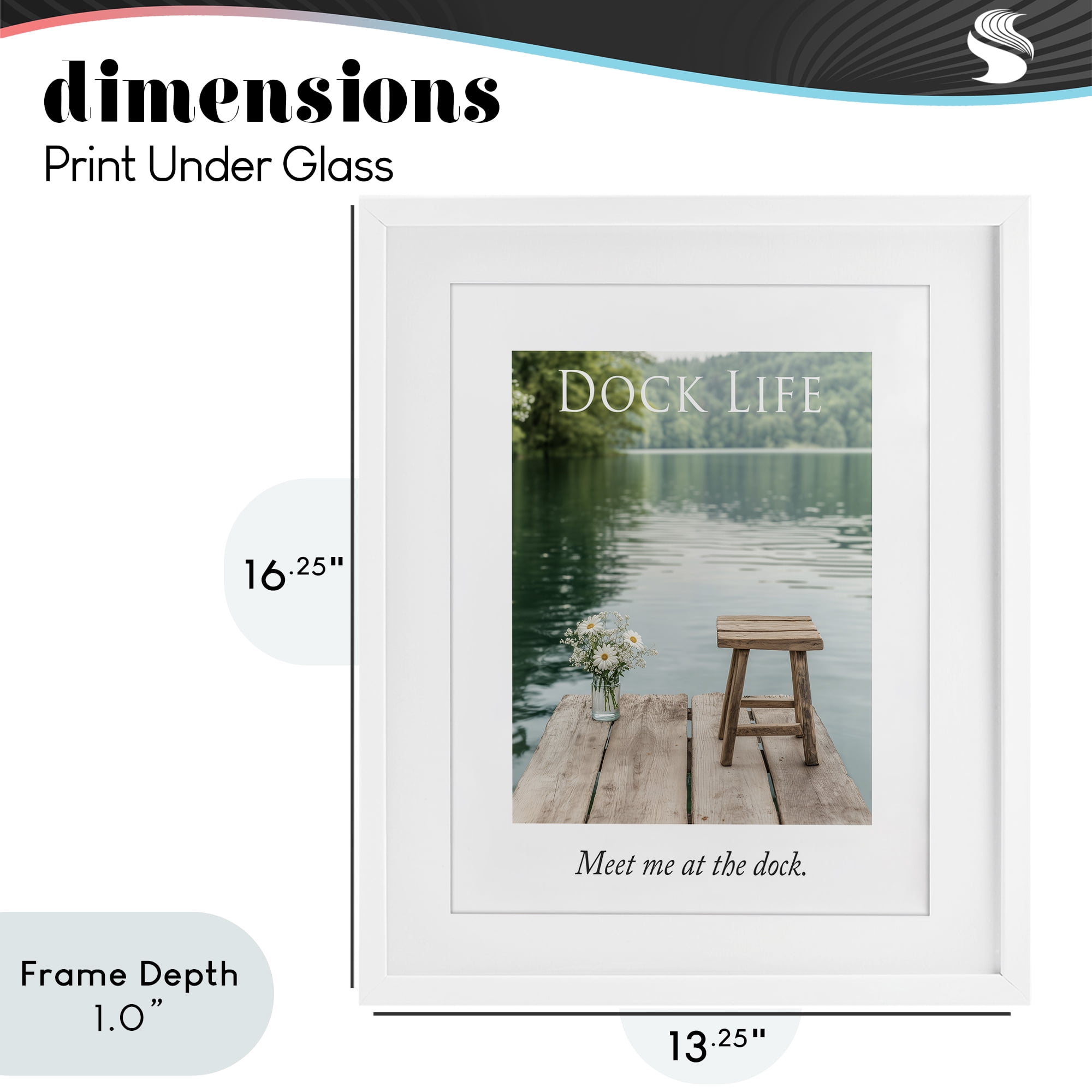 Stupell Industries Dock Life Calming Scenery White Framed Print Under Glass, design by A Barefoot Stylist