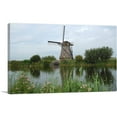 thumbnail image 1 of ARTCANVAS Netherlands, Windmill on a River Canvas Art Print - Size: 40" x 26" (0.75" Deep), 1 of 9