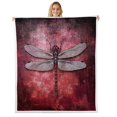 thumbnail image 1 of Erosebridal Ombre Gradient Throw Blanket for Couch 60x80,Dragonfly Fleece Blanket,Animal Bedroom Decor, 1 of 6