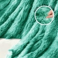 thumbnail image 5 of Exclusivo Mezcla Fuzzy Faux Fur Throw Blanket, Reversible Shaggy Sherpa Fleece Blankets,Fluffy Plush Warm Throws for Couch, Bed, 50x60 Inches, Gradient Teal, 5 of 8