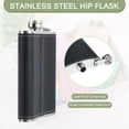 thumbnail image 4 of Uxcell 8oz Stainless Steel Hip Flask Set with Cup Funnel for Camping Hiking Outdoor Activity, Matte Black, 4 of 6