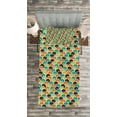 thumbnail image 3 of Ambesonne Geometric Quilted Bedspread Set 2 Pcs, Colorful Half Circles, Twin Size, Multicolor, 3 of 3