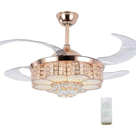 

TFCFL 42 Chandelier LED Fan Lamp Retractable Dimmable Light Ceiling Lamp
