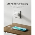 thumbnail image 3 of Belkin 20W Wall Charger, USB-C Charger Block, Fast Charging Block for iPhone 16, 16 Plus, 16 Pro, 16 Pro Max, 15, 15 Pro, 15 Pro Max, 14, 14 Pro, 14 Pro Max, Galaxy S24, iPad, AirPods & More - 1-Pack, 3 of 9