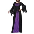 thumbnail image 2 of Tejiojio Costumes for Women European And American Women's Gothic Court Dress Witch Long Sleeved Dress, 2 of 8