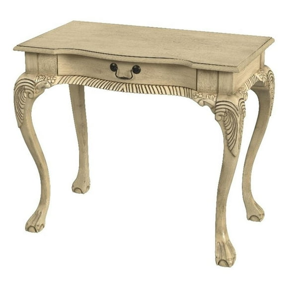 Bowery Hill Traditional 33" Wood Writing Desk - Antique Beige