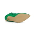 thumbnail image 3 of BLISSFUL STEP Women's Stiletto Heels Pointed Toe Side Zip Ankle Boots Green 9, 3 of 8