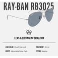 thumbnail image 7 of Ray-Ban RB3025 AVIATOR CLASSIC POLARIZED Pilot Shaped Sunglasses for Men & Women - Includes Official Rayban Eyewear Kit - Ideal Formal & Casual Wear Sunglasses - Blue Lens, 7 of 7