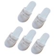 thumbnail image 1 of 5 pares de pantuflas personalizadas jinwen plateadas 26 cm para bodas vacaciones en hogar Zapatillas de dama de honor desechables, 1 of 8