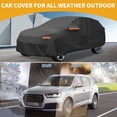 thumbnail image 2 of Funda para auto impermeable para todo clima, protección exterior contra el sol y la lluvia, con tiras reflectantes, negra para Kia Sportage, 2 of 7