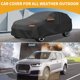 thumbnail image 2 of Funda para auto impermeable para todo clima, protección exterior contra el sol y la lluvia, con tiras reflectantes, negra para Kia Sportage, 2 of 7