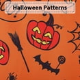 thumbnail image 2 of Halloween Kitchen Valance for Windows Pumpkins/Bats/Spider Printed Decorations for Living Room and Bedroom Orange Cafe Window Valance Curtains, 54 x15 inch, 2 of 9