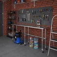 thumbnail image 6 of AmGood 84" Long x 18" Deep Stainless Steel Work Table With Open Base and Wheels | Mobile Metal Table, 6 of 8
