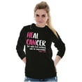 thumbnail image 3 of He Can Heal Cancer Religious BCA Women Plus Size Long Sleeve Graphic Tee Brisco Brands 2X, 3 of 5