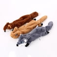 thumbnail image 2 of Sin relleno Squeaky felpa zorro mapache ardilla, juego de juguetes de cuerda de dentición para masticar cachorros para perros S/M/L mascotas animales Color opcional Xemadio HMYH303, 2 of 5
