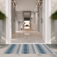 thumbnail image 4 of SAFAVIEH Courtyard Paul Striped Indoor/Outdoor Area Rug, 2'7" x 5', Grey/Navy, 4 of 14