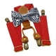 thumbnail image 1 of Tirantes y pajaritas para niños con clips metálicos para esmoquin para niños y niñas Rojo, 1 of 9