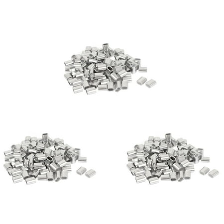 

2.5mm Single Hole Wire Rope Aluminum Sleeves Cable Crimps 300Pcs