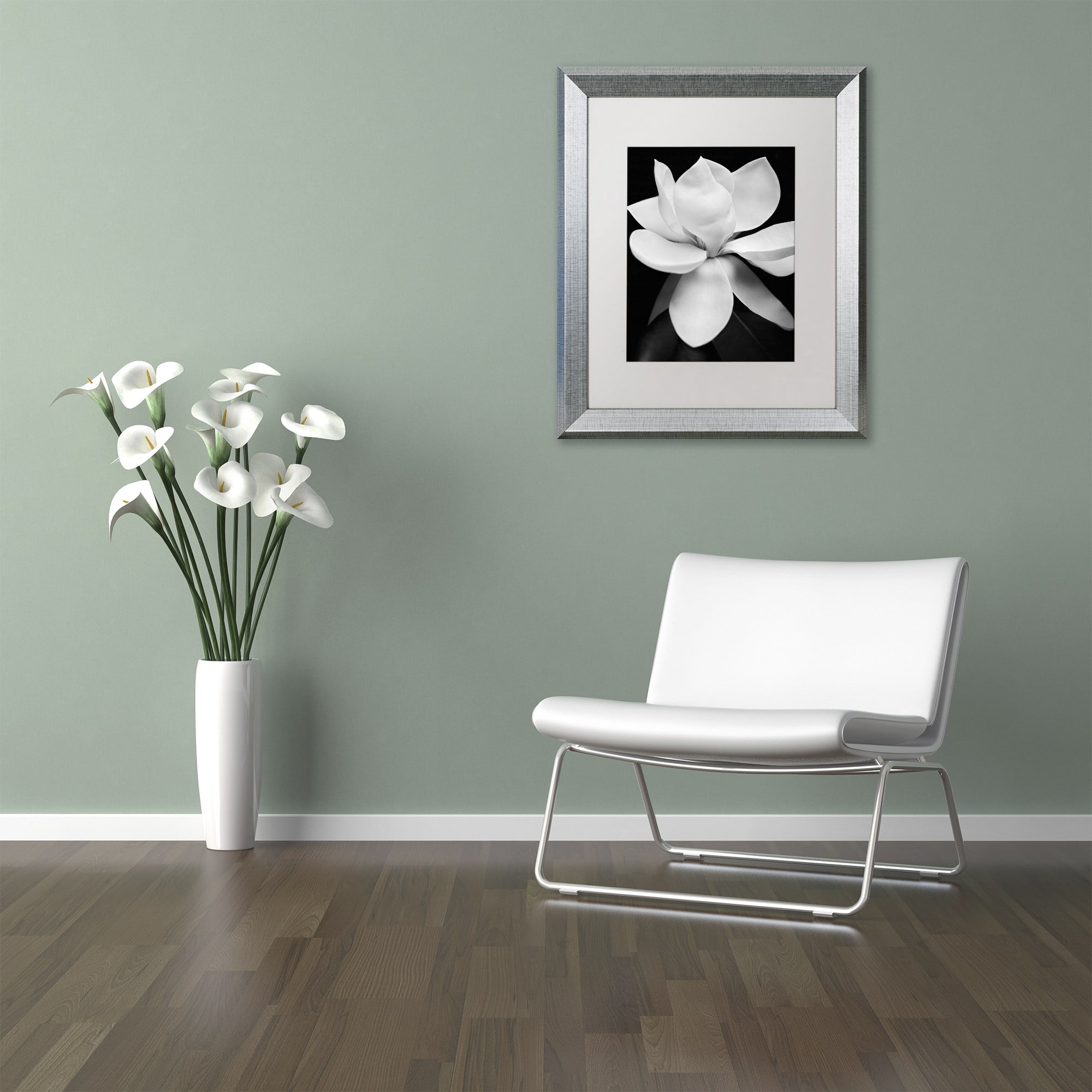 Michael Harrison 'Magnolia' Matted Framed Art
