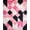 Pink Black White, Pattern 4, variant on ODIKA Pink Geometric Abstract Contemporary Interlocking Lattice Maze for Entryway, Kitchen, Mudroom, Stain Resistant Flatwoven