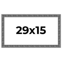 29x15 Frame Silver Black Rustic Sonoma Solid Wood Picture Frame | 1.5 Inch Moulding Width |
