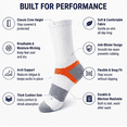 thumbnail image 2 of Dress Socks for Men & Women 6 Pairs, Thin Crew Socks, Business Casual, Soft Comfortable Everyday, Size 7-8.5, 2 of 5