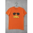 thumbnail image 5 of Old Glory Mens Pumpkin Face with Aviator Sunglasses Costume Short Sleeve Graphic T Shirt, 5 of 6