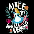 thumbnail image 2 of Men's Alice in Wonderland Cartoon Alice Graphic Tee Black Medium, 2 of 5