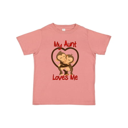 

Inktastic My Aunt Loves Me Monkey Gift Toddler Boy or Toddler Girl T-Shirt