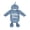 Blue, variant on BemeyourBBs Newborn Baby Boy Little Bro Outfit Waffle Knit Baby Sleepsacks Sleep Bag Knotted Gown and Hat Set Stripe Letter Embroidery Long Sleeve Sleepwear