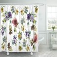 thumbnail image 1 of ABPHQTO Acuarela flor dibujo a mano floral pincel botánico flor pintura botánica baño cortina de ducha 165x180 cm ABPHQTO PKNMT66x72Shower-8358, 1 of 2