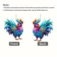 thumbnail image 4 of Christmas Tree Pendant Big Rooster Shape Hanging Backpack Car Pendant Home Decoration Car Ornaments/ Big Rooster Acrylic Pendant, 4 of 8