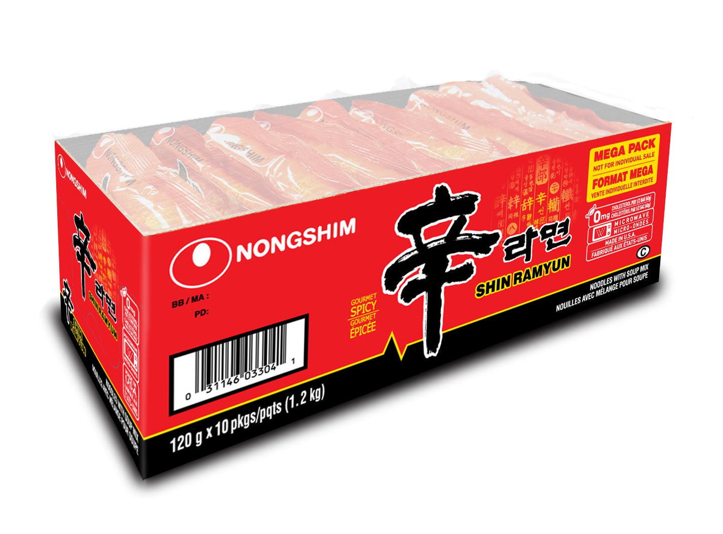 Nongshim Shin Ramyun Noodle Soup Single Pack, 120g , Noodle Soup